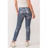 imageDEAR JOHN Blaire Womens Straight Leg Jeans Mid Rise Ankle InseamSilver Foil