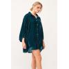 imageDEAR JOHN Leigh Womens Dress Collard Button Down 34 SleeveDeep Teal