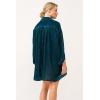imageDEAR JOHN Leigh Womens Dress Collard Button Down 34 SleeveDeep Teal