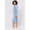 imageDEAR JOHN Lulu Long Sleeve Fitted Fray Hem Womens DressMonterey