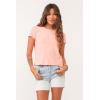 imageDEAR JOHN Unity Short Sleeve Womens Jersey Tee Standart Fit Knit Crew Neck ShirtApricot Crush