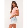 imageDEAR JOHN Unity Short Sleeve Womens Jersey Tee Standart Fit Knit Crew Neck ShirtApricot Crush