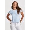imageDEAR JOHN Unity Short Sleeve Womens Jersey Tee Standart Fit Knit Crew Neck ShirtGlacial Blue