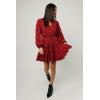 imageDEAR JOHN Womens Abella Midi Skirt VNeck Woven Relaxed Fit DressRed Dahlia