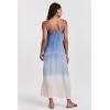 imageDEAR JOHN Womens Ellah Slip Dress Size Medium Blue Waves Ombre