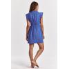 imageDEAR JOHN Womens Martha Ruffle Sleeve Dress Size Medium Galactic Cobalt