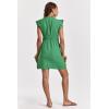 imageDEAR JOHN Womens Martha Ruffle Sleeve Dress Size Medium Green Flare