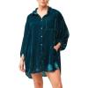 imageDEAR JOHN Leigh Womens Dress Collard Button Down 34 SleeveDeep Teal