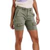 imageDEAR JOHN Ruthie Denim Shorts Women Mid Rise Classic Casual Comfort FitArmy Moss