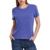imageDEAR JOHN Unity Short Sleeve Womens Jersey Tee Standart Fit Knit Crew Neck ShirtBlue Lolite