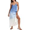 imageDEAR JOHN Womens Ellah Slip Dress Size Medium Blue Waves Ombre