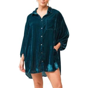 imageDEAR JOHN Leigh Womens Dress Collard Button Down 34 SleeveDeep Teal