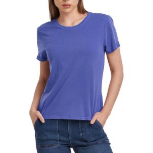 imageDEAR JOHN Unity Short Sleeve Womens Jersey Tee Standart Fit Knit Crew Neck ShirtBlue Lolite