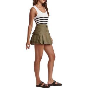 imageDEAR JOHN Womens Tiffany Mid Rise Cargo Skirt SizeEvergreen