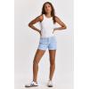 imageDEAR JOHN Hampton Shorts Mid Rise Cuffed Hem Stretch Twill Finish Tailored Casual FitGlacial Blue
