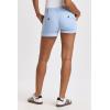 imageDEAR JOHN Hampton Shorts Mid Rise Cuffed Hem Stretch Twill Finish Tailored Casual FitGlacial Blue