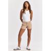 imageDEAR JOHN Hampton Shorts Mid Rise Cuffed Hem Stretch Twill Finish Tailored Casual FitTimeless Taupe