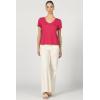 imageDEAR JOHN Madelyn Short Sleeve VNeck Womens Relaxed Jersey TeeSalsa