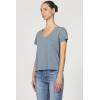 imageDEAR JOHN Madelyn Short Sleeve VNeck Womens Relaxed Jersey TeeStormy Weather