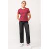 imageDEAR JOHN Unity Crew Neck Womens Short Sleeve Relaxed Fit Womens TopPomegranate