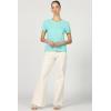 imageDEAR JOHN Unity Crew Neck Womens Short Sleeve Relaxed Fit Womens TopPool Blue