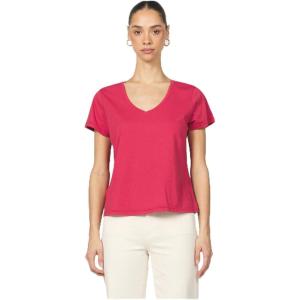 imageDEAR JOHN Madelyn Short Sleeve VNeck Womens Relaxed Jersey TeeSalsa