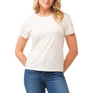 imageDEAR JOHN Unity Crew Neck Womens Short Sleeve Relaxed Fit Womens TopAntique White