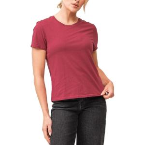 imageDEAR JOHN Unity Crew Neck Womens Short Sleeve Relaxed Fit Womens TopPomegranate