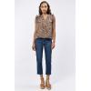 imageDEAR JOHN Puja Womens VNeck Relaxed Fit Womens TopLeopard Safari