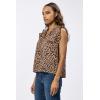 imageDEAR JOHN Puja Womens VNeck Relaxed Fit Womens TopLeopard Safari