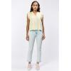 imageDEAR JOHN Puja Womens VNeck Relaxed Fit Womens TopPale Lime Yellow