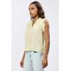 imageDEAR JOHN Puja Womens VNeck Relaxed Fit Womens TopPale Lime Yellow