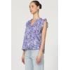 imageDEAR JOHN Puja Womens VNeck Relaxed Fit Womens TopPortofino Paisley