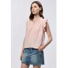 imageDEAR JOHN Puja Womens VNeck Relaxed Fit Womens TopSepia Rose