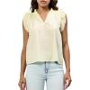 imageDEAR JOHN Puja Womens VNeck Relaxed Fit Womens TopPale Lime Yellow