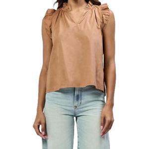 imageDEAR JOHN Puja Womens VNeck Relaxed Fit Womens TopBiscuit
