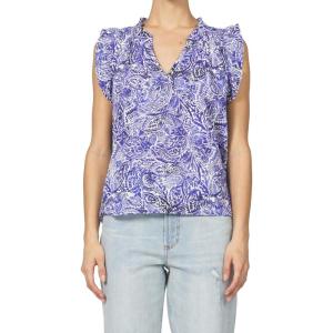imageDEAR JOHN Puja Womens VNeck Relaxed Fit Womens TopPortofino Paisley