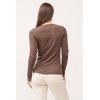 imageDEAR JOHN Nina Crew Neck Long Sleeve Classic Fit Womens TopDark Olive