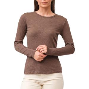 imageDEAR JOHN Nina Crew Neck Long Sleeve Classic Fit Womens TopDark Olive