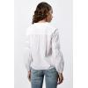 imageDEAR JOHN Adagio Womens Blouse Relaxed Fit VNeck Long SleeveWhite