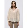 imageDEAR JOHN Anna Lisa Button Up Long Sleeve Relaxed Fit Womens ShirtCream