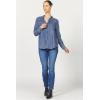 imageDEAR JOHN Galina Novelty ButttonDown Long Sleeve Womens ShirtIndependence Blue