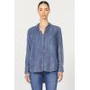 imageDEAR JOHN Galina Novelty ButttonDown Long Sleeve Womens ShirtIndependence Blue