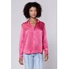 imageDEAR JOHN Galina Novelty ButttonDown Long Sleeve Womens ShirtRaspberry