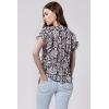 imageDEAR JOHN Julia VNeck Short Sleeve Relaxed Fit Womens TopPaisley Obscura