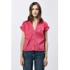 imageDEAR JOHN Julia VNeck Short Sleeve Relaxed Fit Womens TopRaspberry