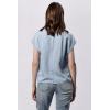 imageDEAR JOHN Kristen VNeck Top Short Sleeve Womens Blouse ShirtCarolina Blue