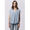 imageDEAR JOHN Kristen VNeck Top Short Sleeve Womens Blouse ShirtCarolina Blue