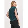 imageDEAR JOHN Kristen VNeck Top Short Sleeve Womens Blouse ShirtDeep Emerald