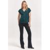 imageDEAR JOHN Kristen VNeck Top Short Sleeve Womens Blouse ShirtDeep Emerald